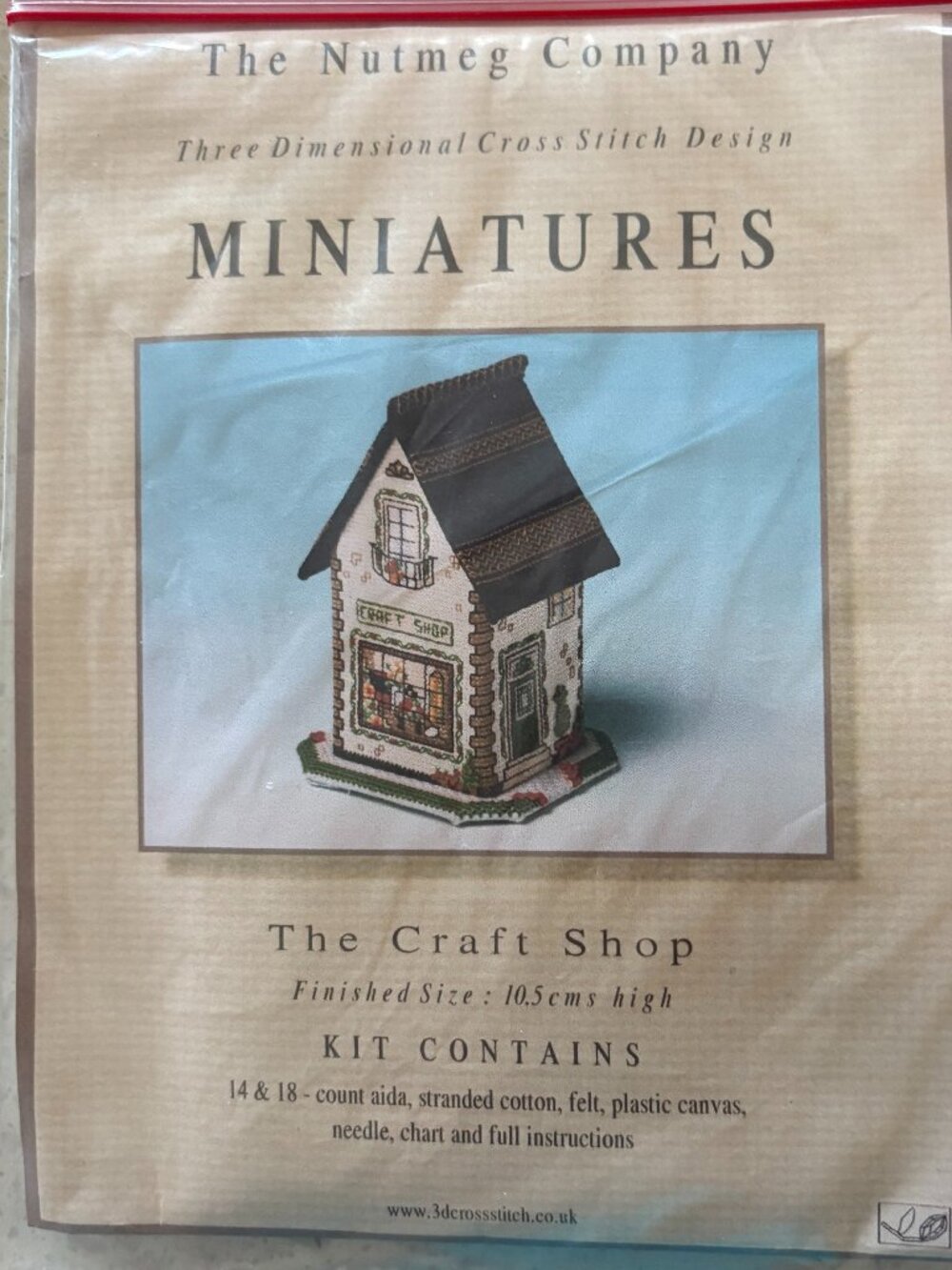 Cross Stitch, three dimensional house